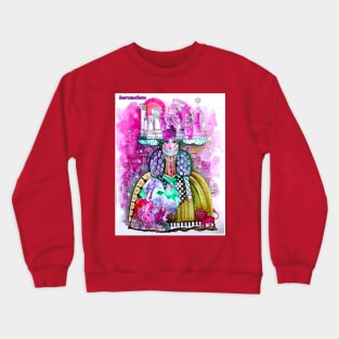 Miss Jerusalem Abstract Colorful City Print Crewneck Sweatshirt